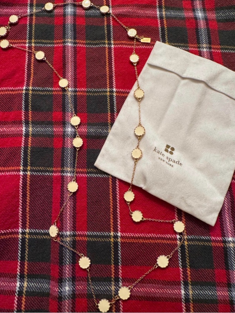 kate spade Gold Disc Station Long Necklace